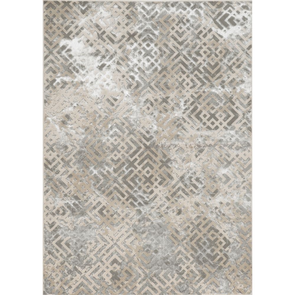 KAS 7124 Luna 3 Ft. 3 In. X 4 Ft. 11 In. Rectangle Rug in Sand Silver